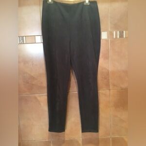 Chico’s Grey Vegan suede Ankle leggings EUC